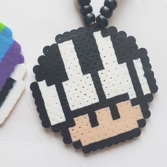 Funky Perler Mushroom Necklace 3 Pack - Picture 6 of 8